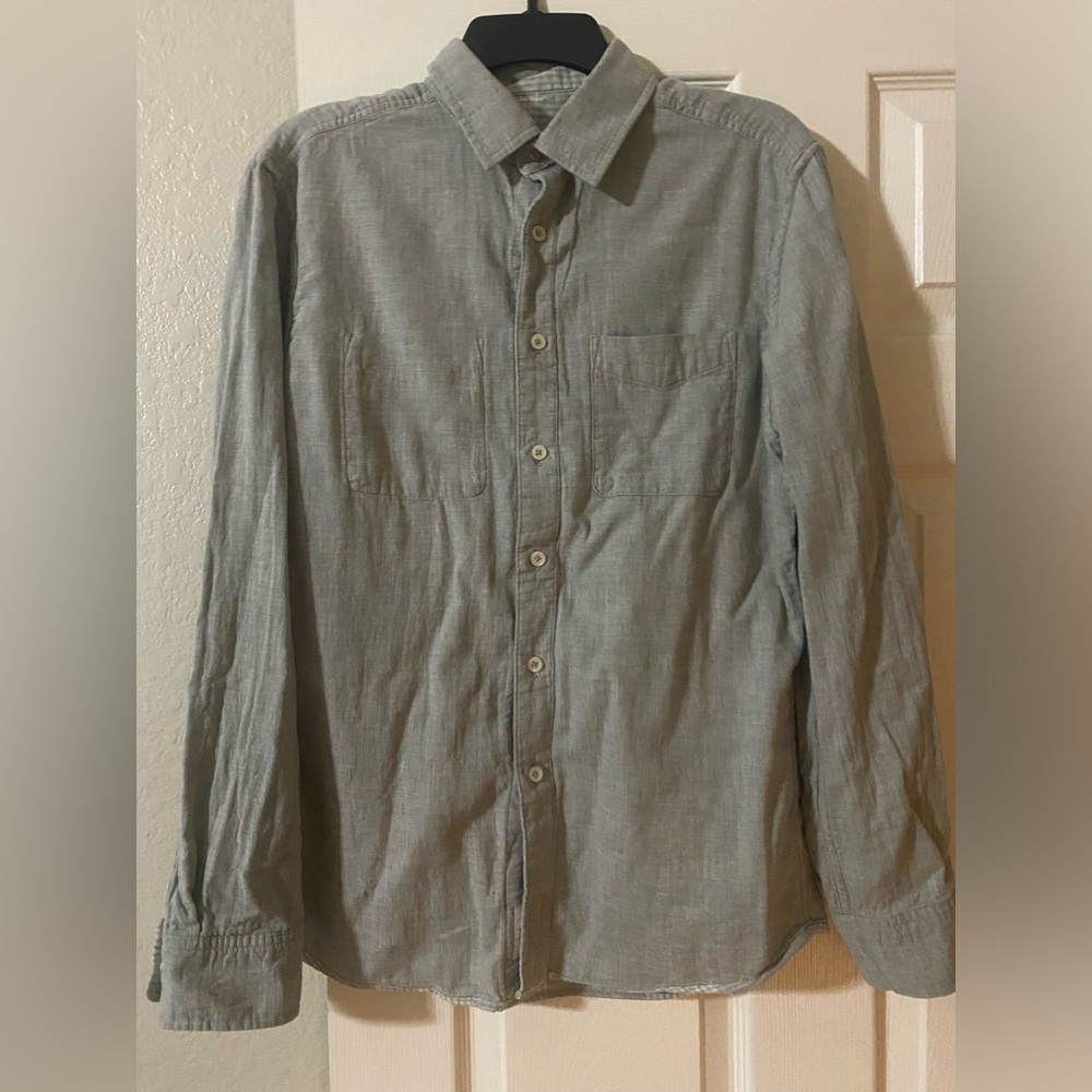 Boys, long sleeve button-down reversible shirt